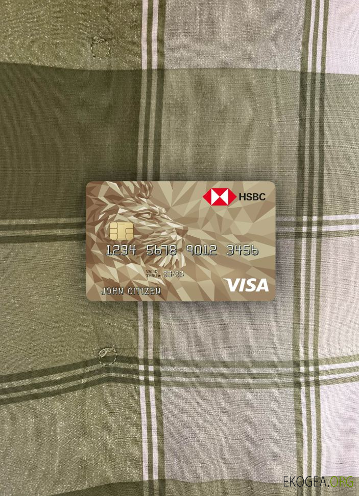 Royaume , Uni HSBC visa Gold carte de crédit photolook , avant